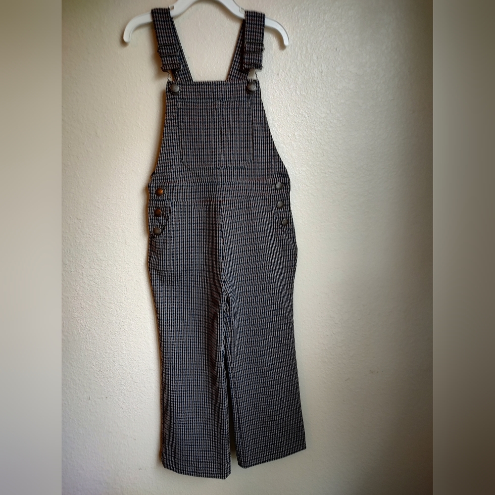Zara Girls Heavy weight Houndstooth Overalls Sz 6